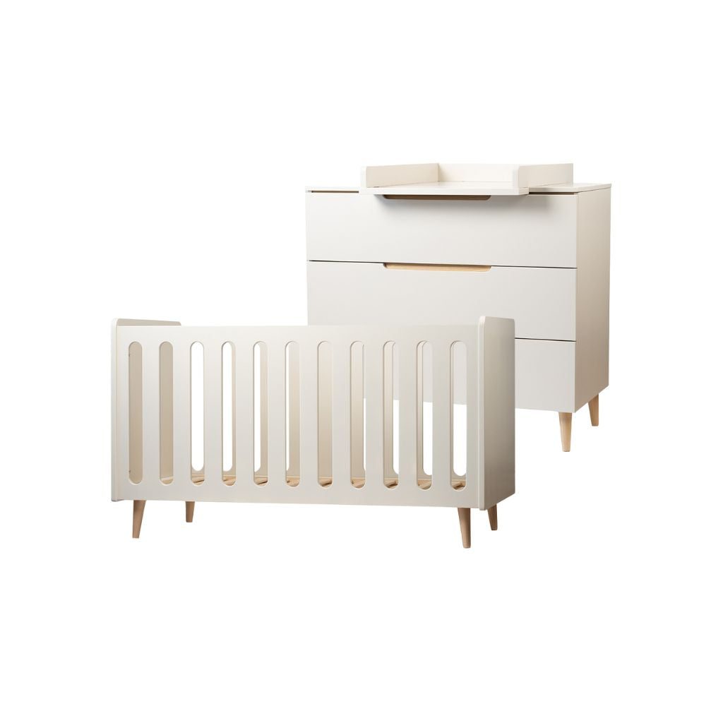 Pericles 2-delige babykamer (bed 140 x 70 + commode) Nomad dune beige
