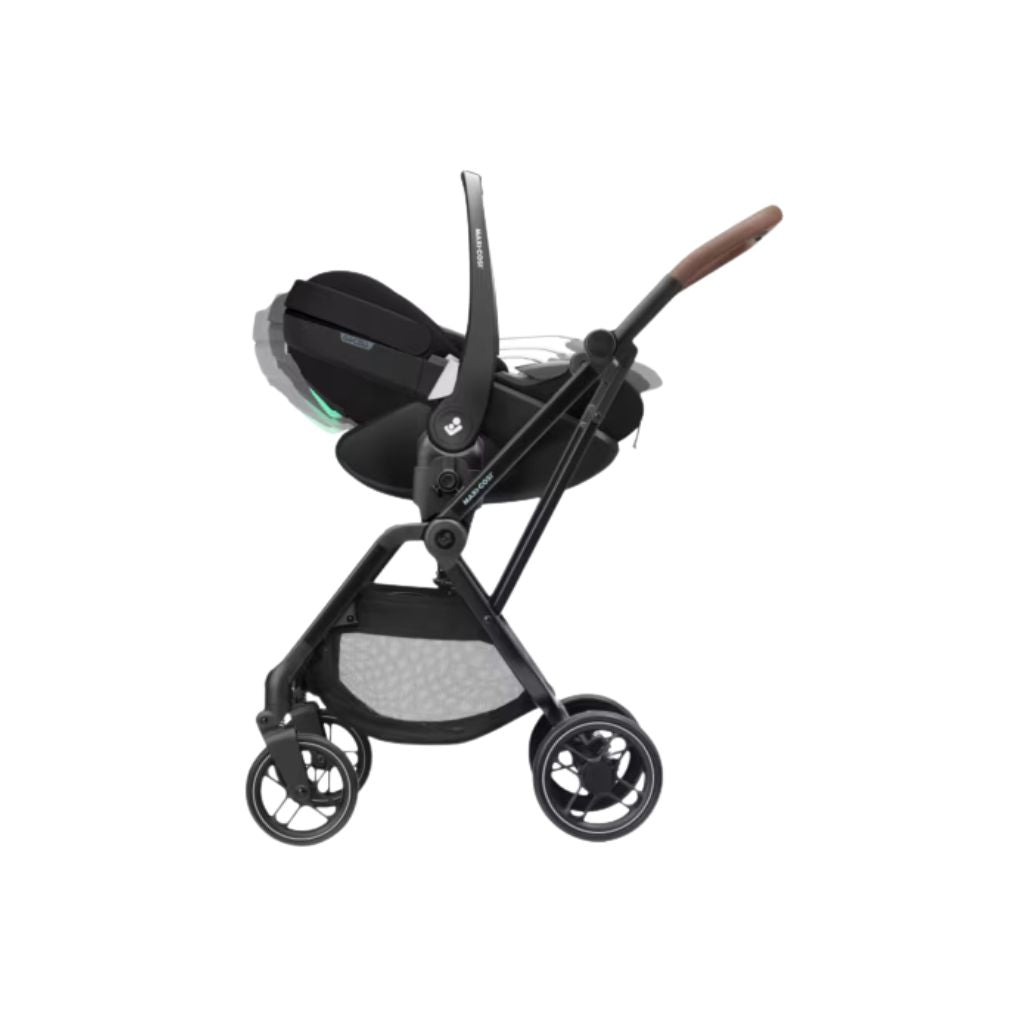Maxi-Cosi Kinderwagen 5-in-1 Oxford Twillic Black + Sense draagmand + adapter + autostoel Pebble 360 pro 2 + basis Familyfix 360 Pro