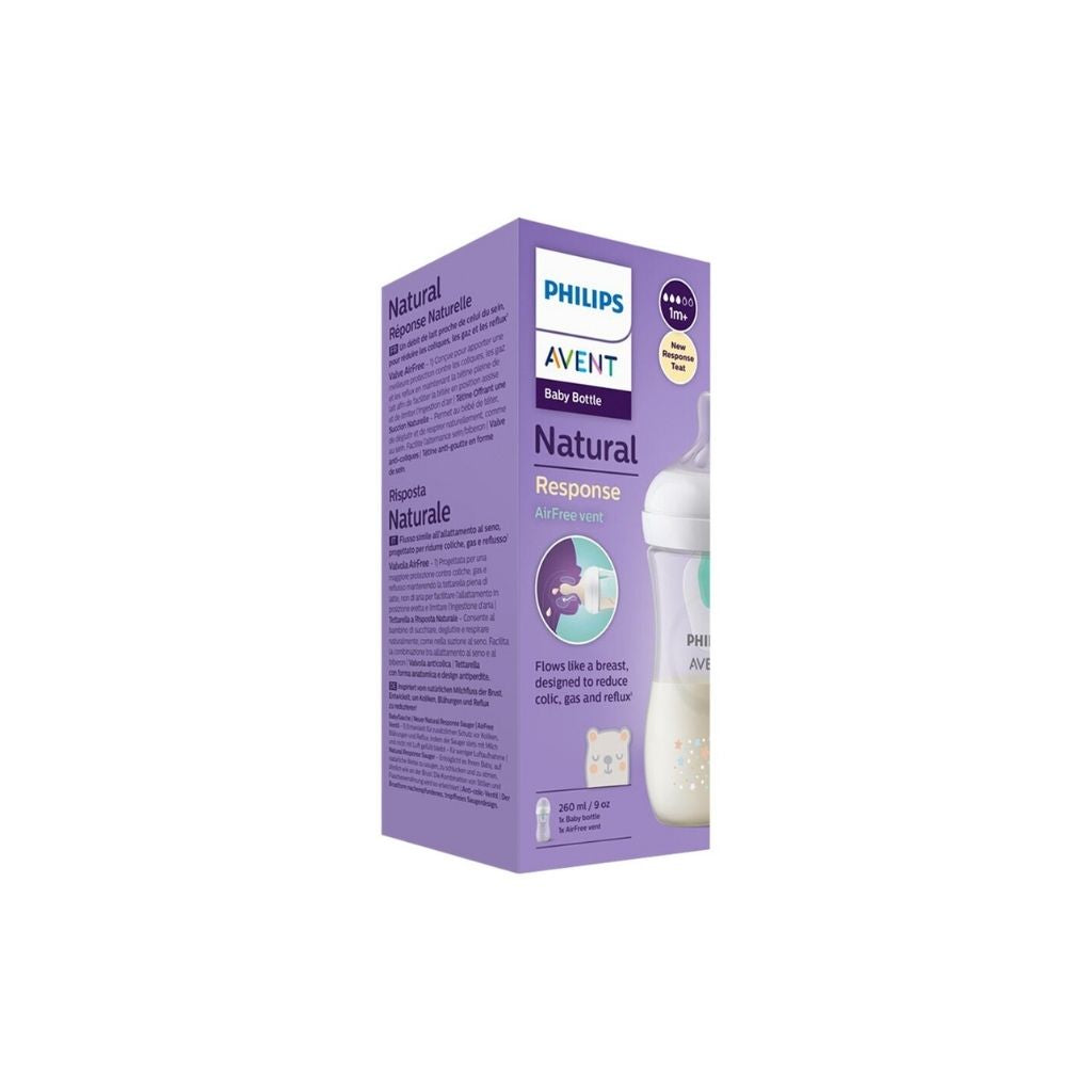 Philips AVENT Biberon Natural Response AirFree Ours transparent 260 ml