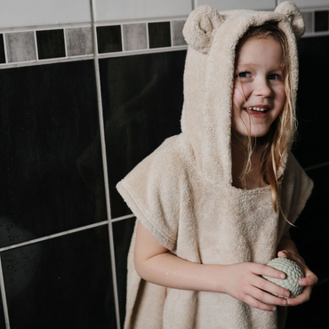 Mushie Poncho Bear Fog