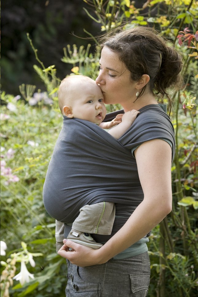 Babylonia Rekbare draagdoek Tricot-Slen Organic biokatoen Blue Jeans