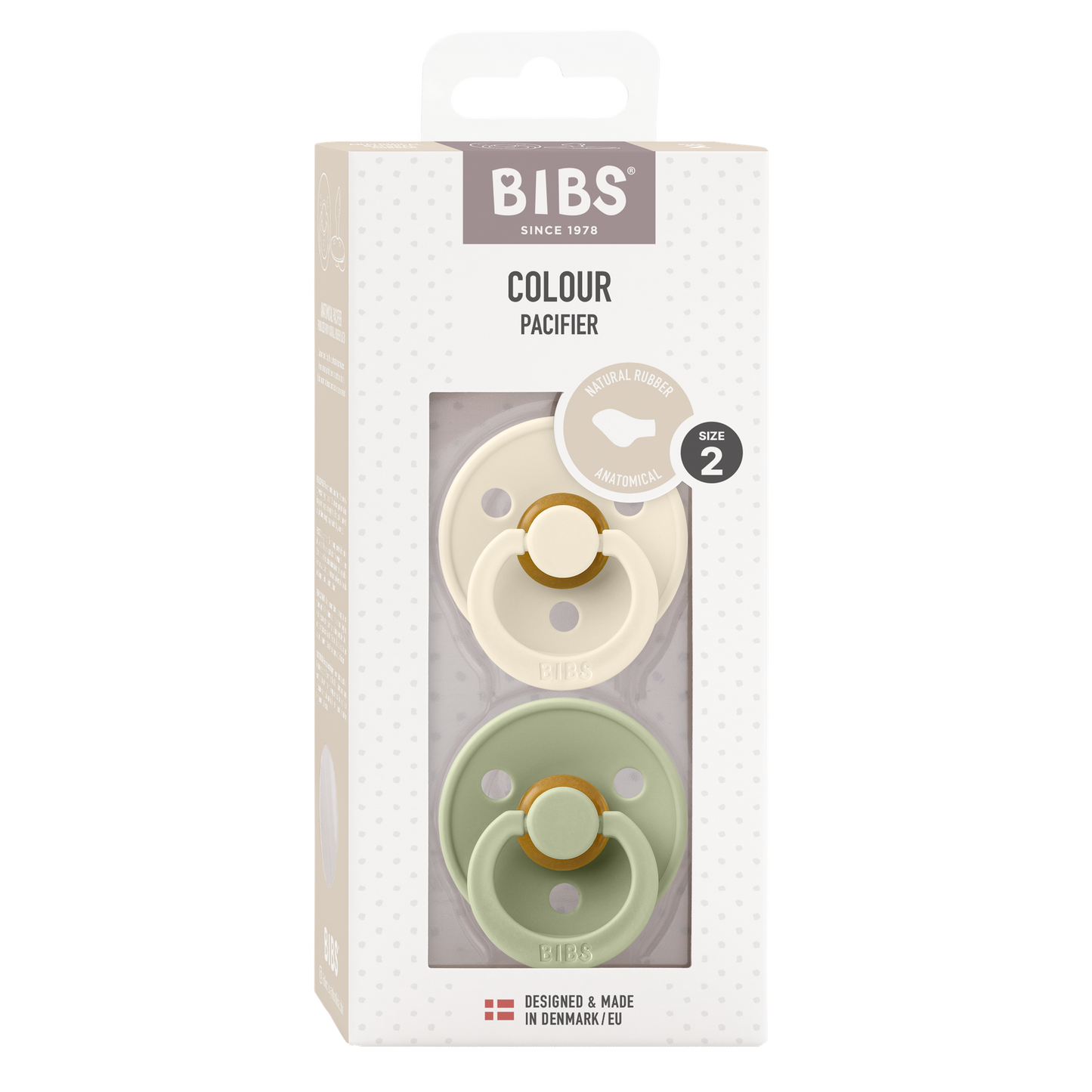 Bibs Fopspeen 6 - 18 maanden Ivory/Sage - 2 stuks