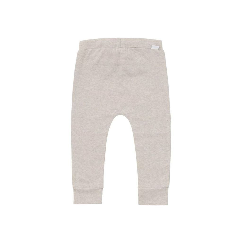 Broekje katoen met koord, Jersey loose Melissa, m 50, Taupe Melange, noppies uniseks