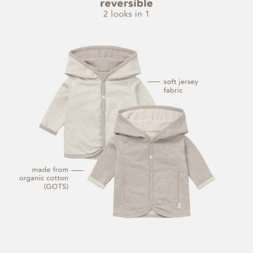 Noppies Baby Jas omkeerbaar, Bonny, m 68, Taupe Melange, noppies uniseks