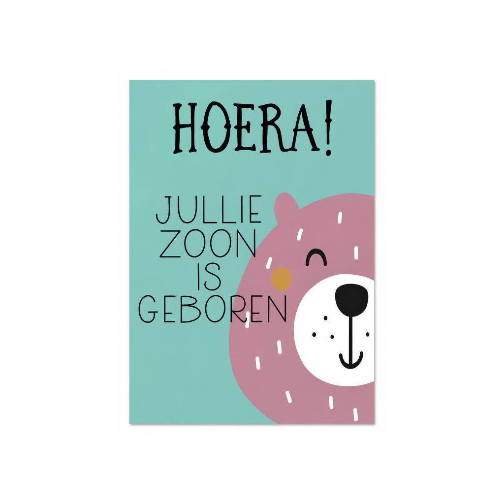 Wenskaart - Hoera, een zoon geboren - 9, NL