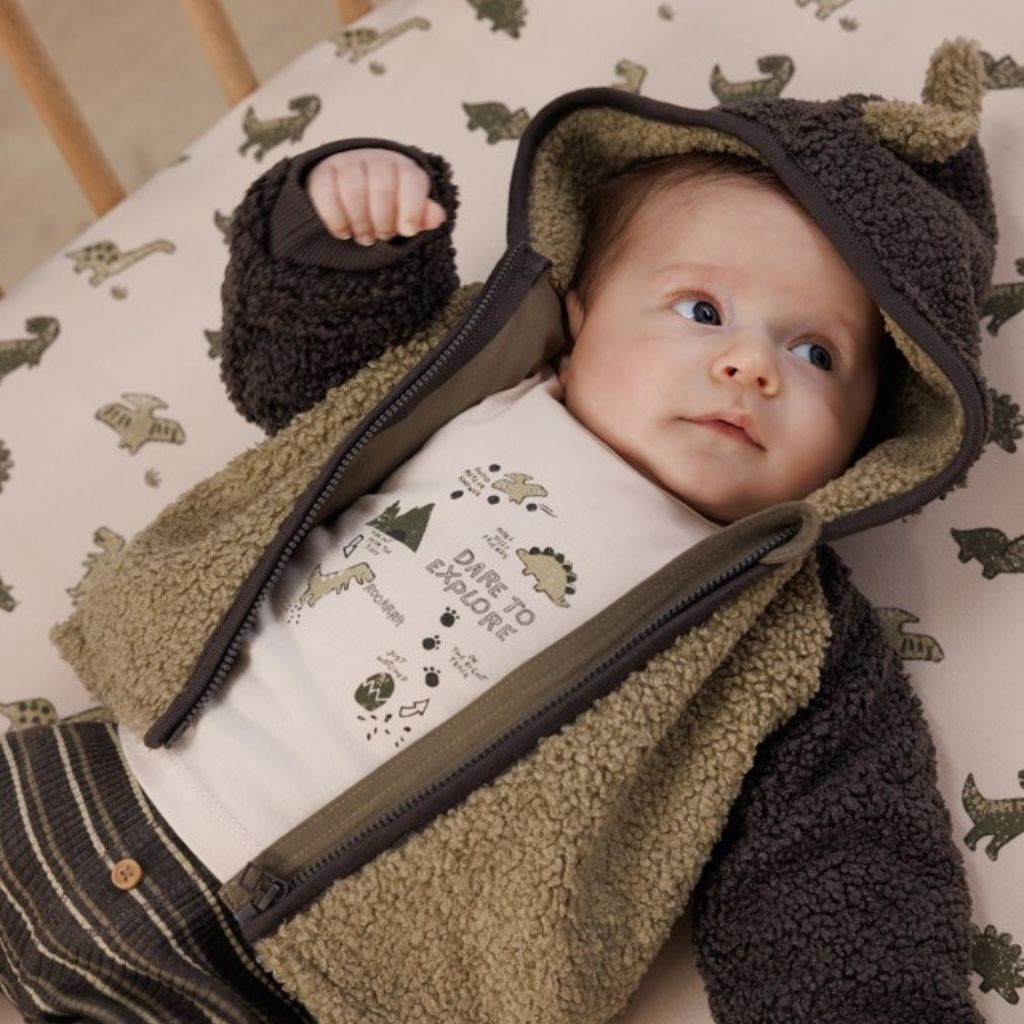 Feetje Veste avec capuche bouclette Rawrsome Green