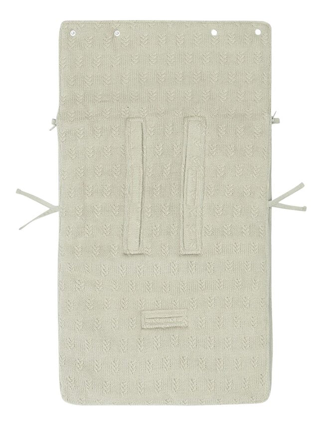 Jollein Chancelière pour siège-auto portable Grain Knit Olive Green