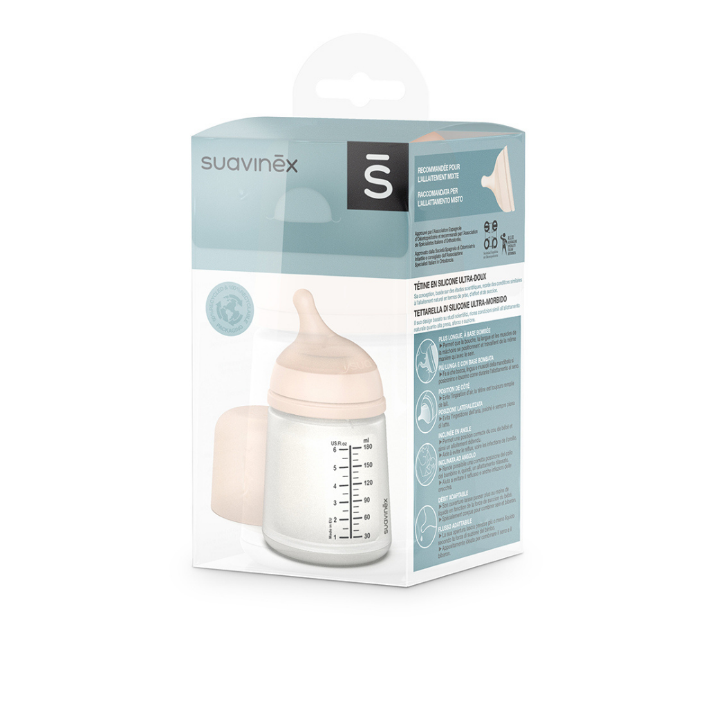 Suavinex Zuigfles Zerø.Zerø Variabele flow 180 ml