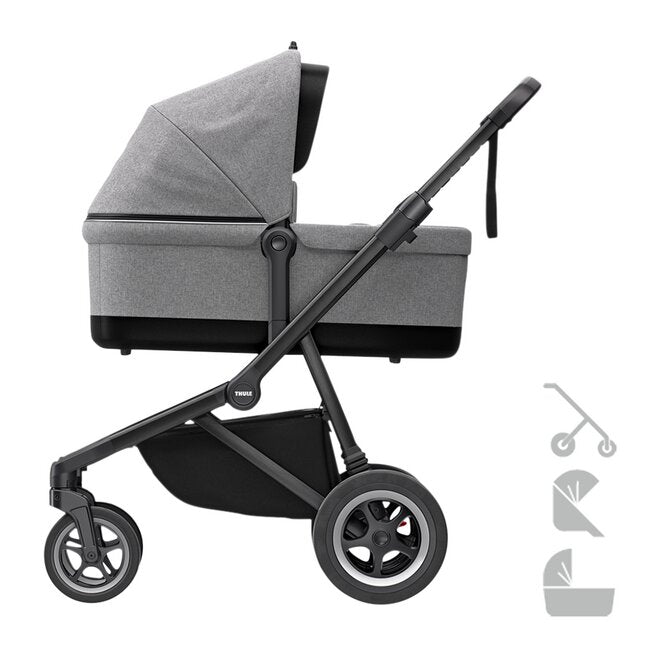 Thule 3-in-1 Wandelwagen Sleek Grey Melange On Black