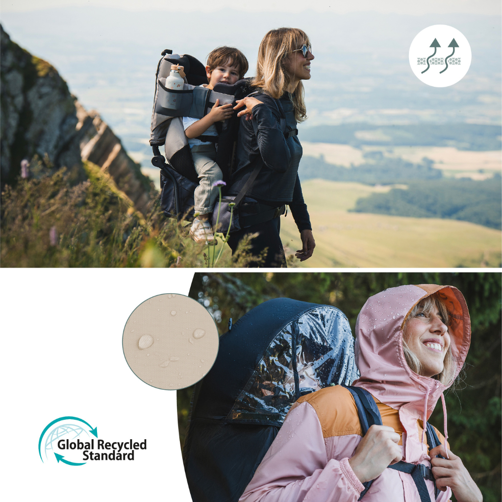 Babymoov Rugdrager Moov & Hike Dune + regenhoes