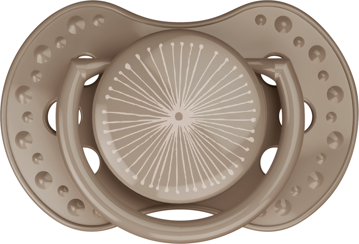 Difrax Fopspeen + 18 maanden LOVI Dynamic Harmony Cream/Light Brown - 2 stuks