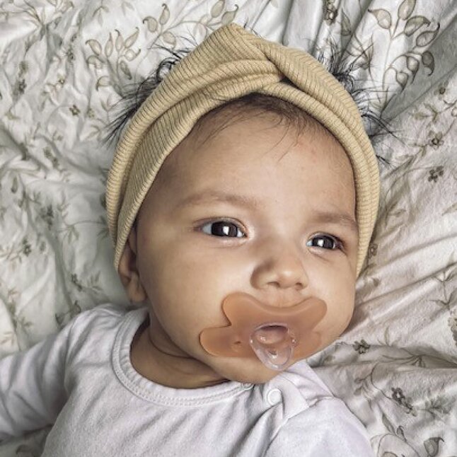 Difrax Sucette + 0 mois Natural Pure Collection blanc/rose