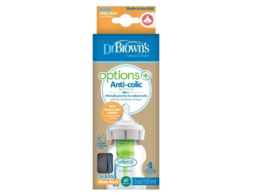 Dr. Brown's Biberon en verre Options- à col large transparent 15 ml
