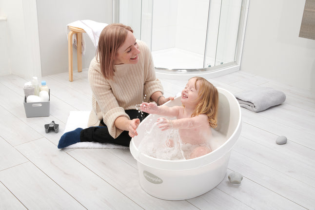 Shnuggle Baignoire pour enfants blanc-gris clair