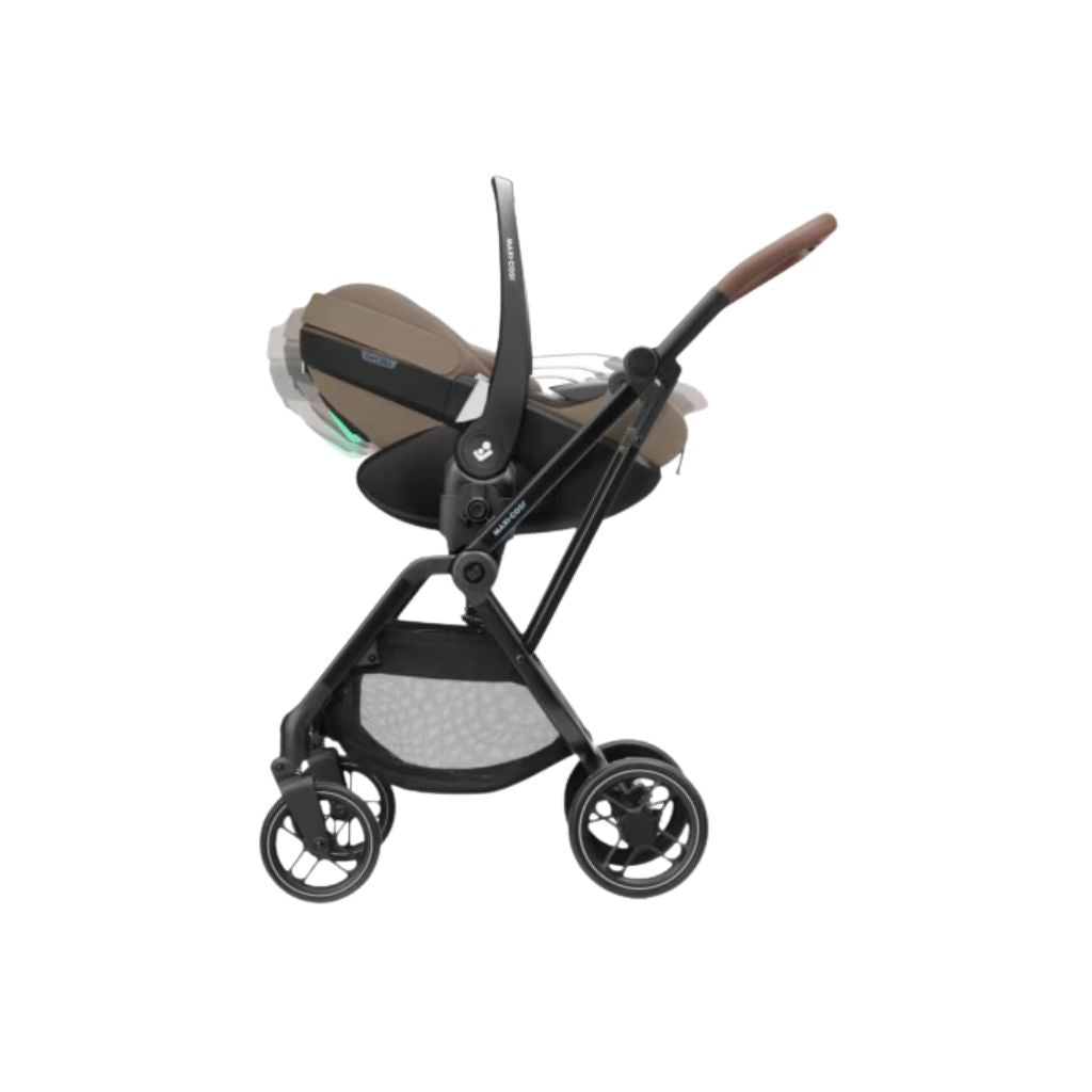 Maxi-Cosi Kinderwagen 4-in-1 Fame Twillic Truffles + draagmand + Autostoel Pebble 360 pro 2 + basis Familyfix 360 Pro