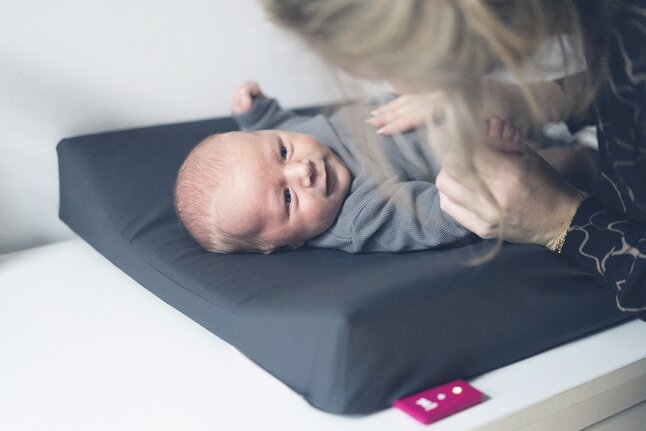 Wumby Matelas à langer chauffant anthracite