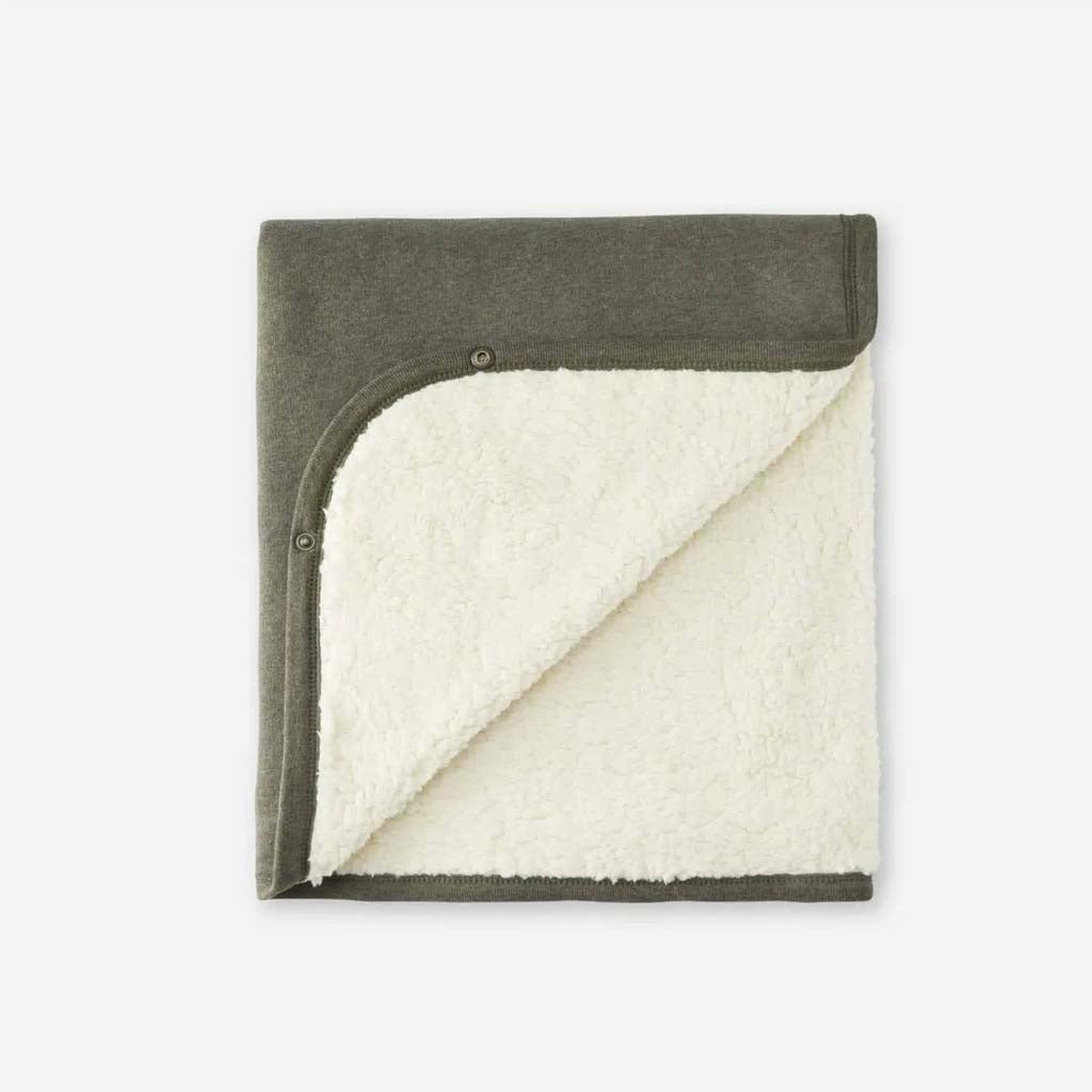 Cloby Couverture pour berceau, parc ou siège-auto multifunctionnel Teddy Forest Green
