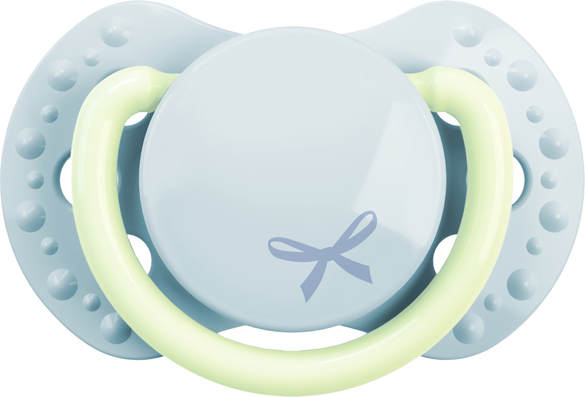 Difrax Sucette + 0 mois LOVI Dynamic Newborn Baby Shower Blue - 2 pièces