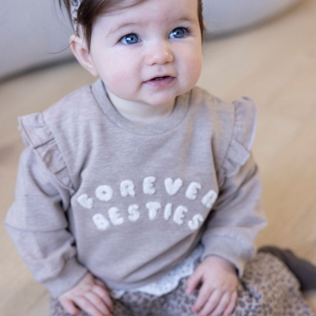 Feetje Sweater Better Together Taupe melange