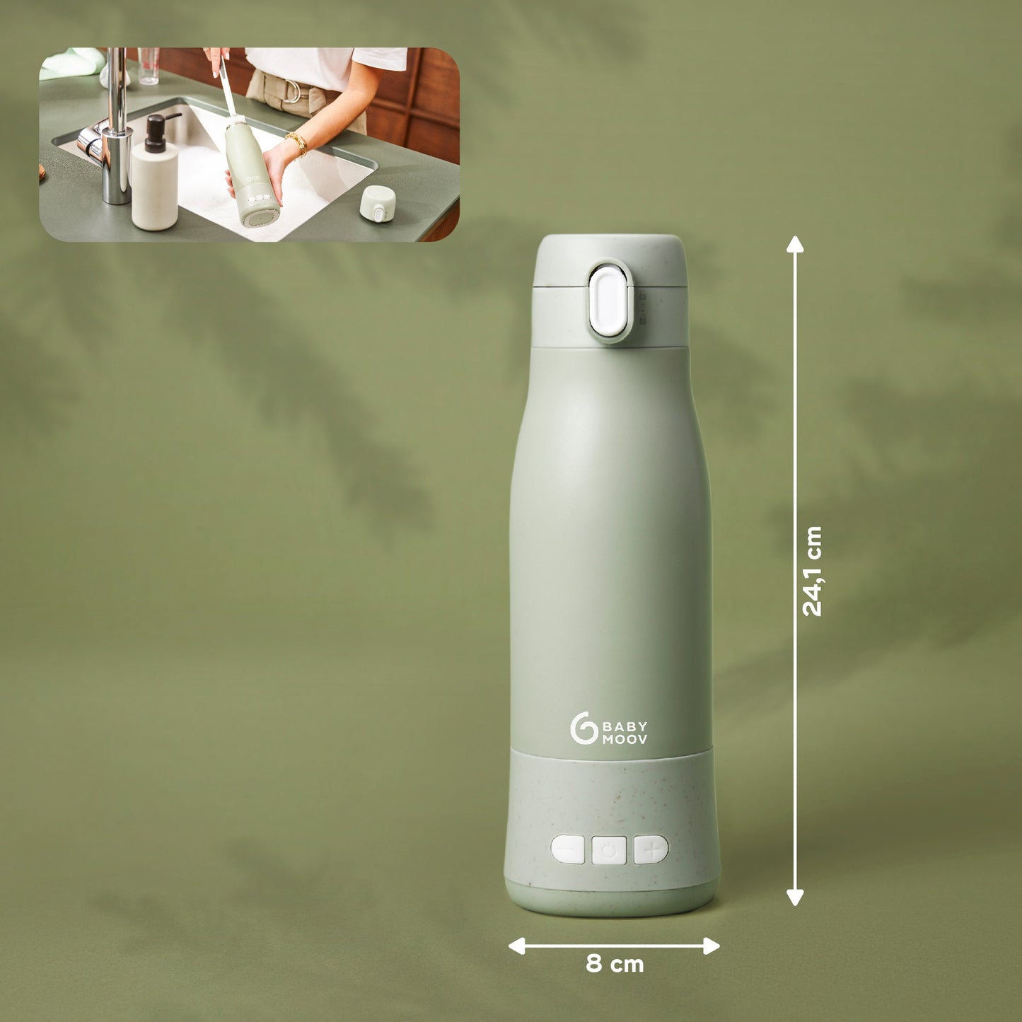 Babymoov Flesverwarmer Moov & Feed Sage