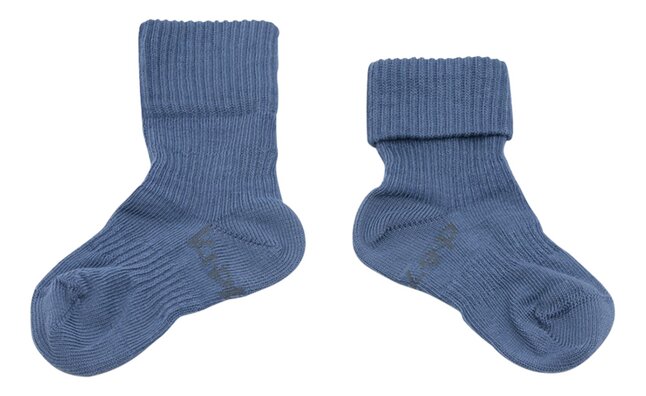 KipKep Blijf-Sokken Denim Blue - 2 stuks