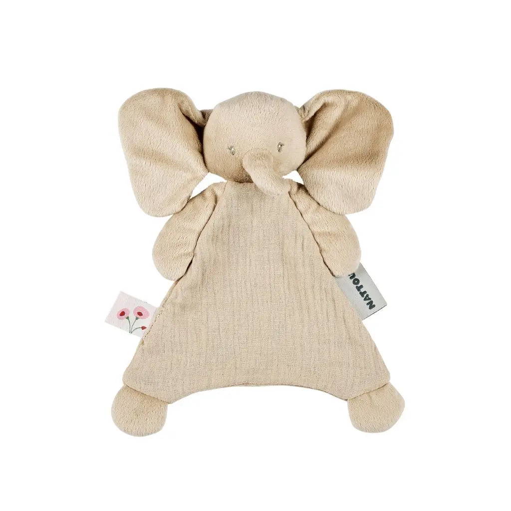 Nattou Mini doudou éléphant sable