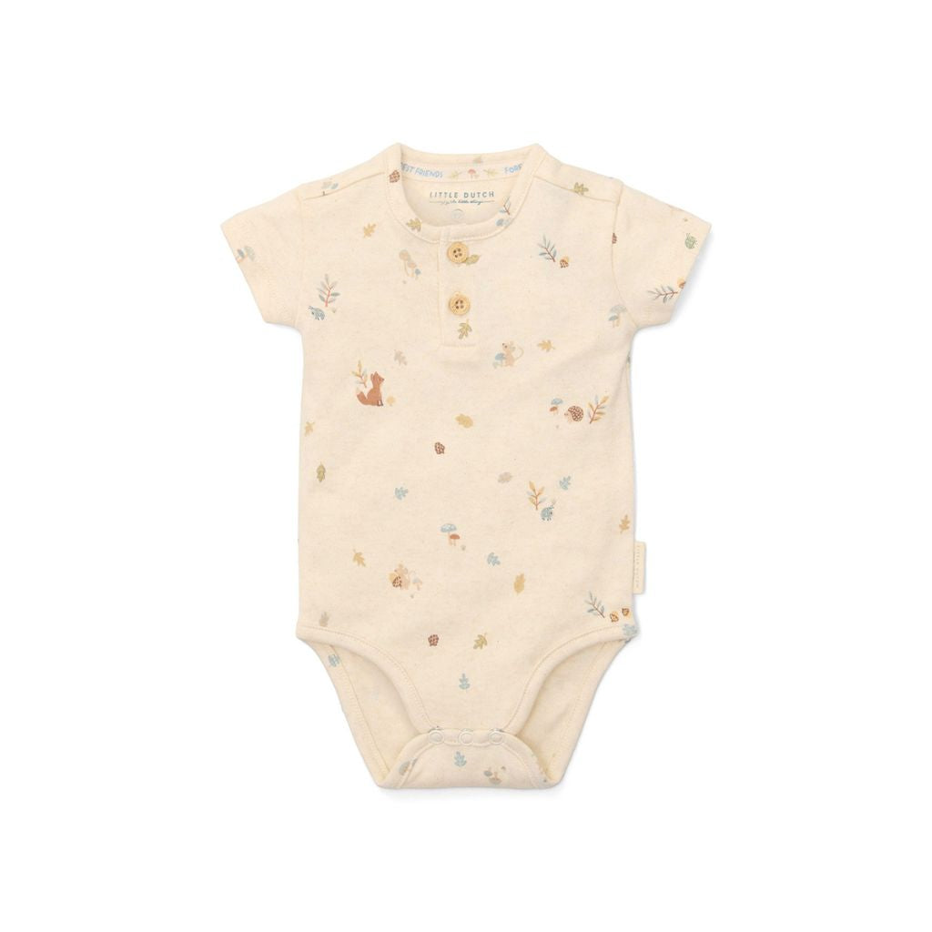 Little Dutch Body met korte mouwen Forest Friends zand