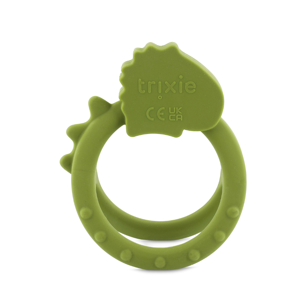 Trixie Baby Anneau de dentition sensoriel Mr. Dino vert