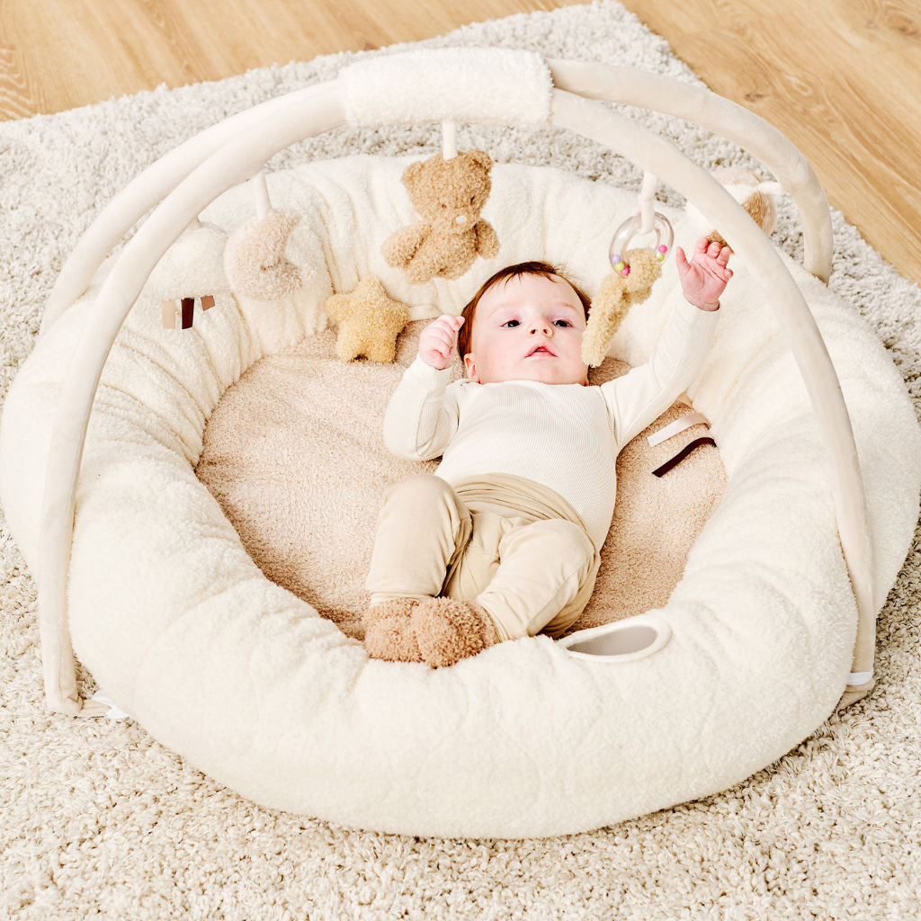 Nattou Tapis d'éveil/pouf avec arches écru