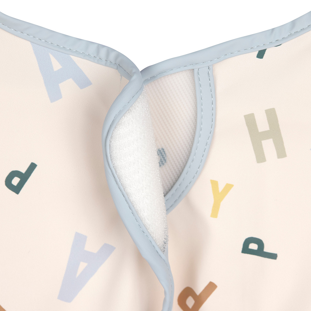 Lässig Bavoir à longues manches Happy Fruits Light blue