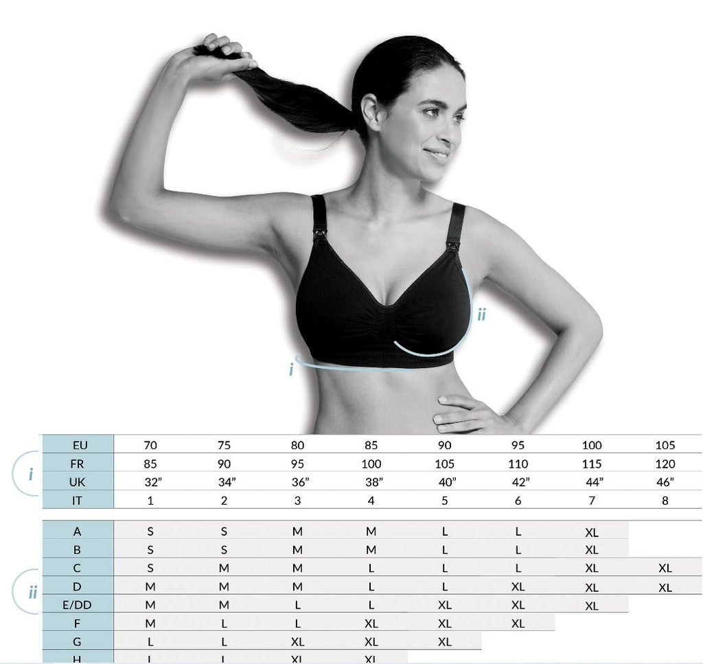 Carriwell Soutien-gorge d'allaitement avec armatures en gel noir - taille XXL