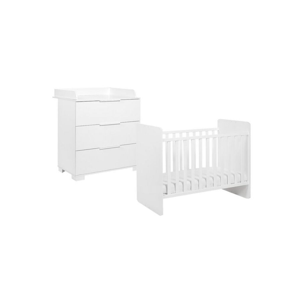 Transland Chambre de bébé 2 pièces (lit évolutif + commode) Alix