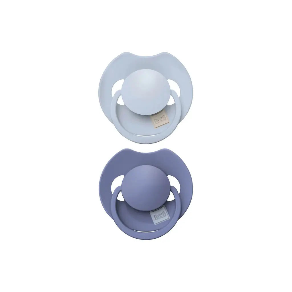 Difrax Fopspeen 0-6m LOVI Dynamic Prime baby blue/blue - 2 stuks