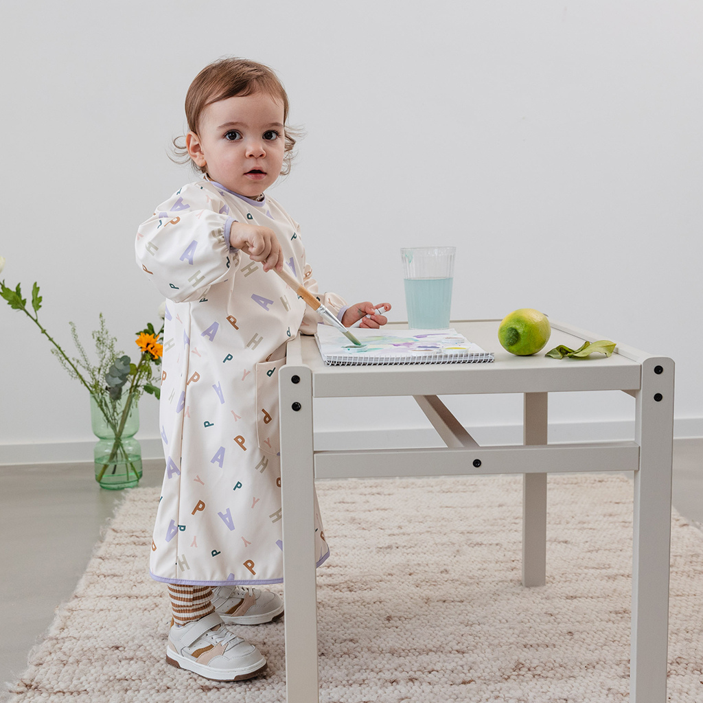 Lässig Bavoir à longues manches Happy Fruits Light blue