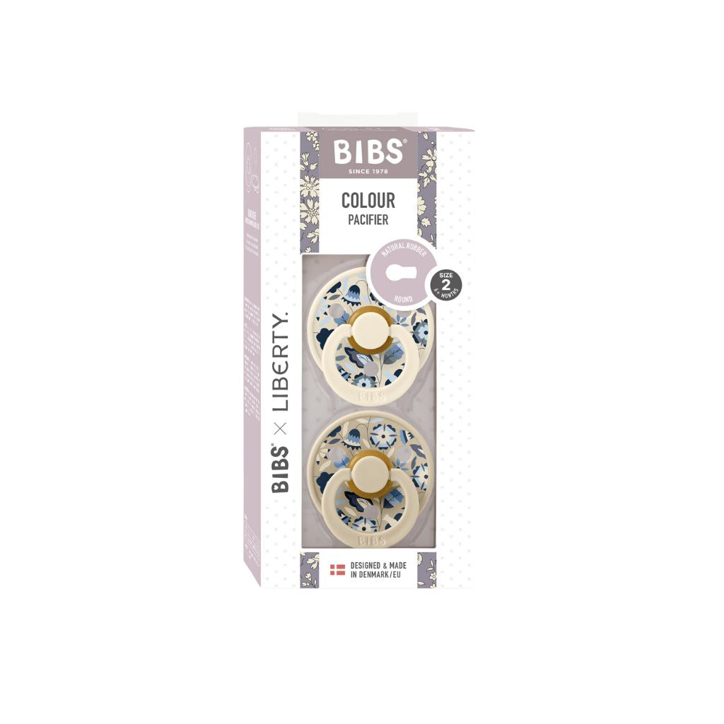 Bibs Sucette + 6 mois Liberty Garden Bobo Ivory Multi - 2 pièces