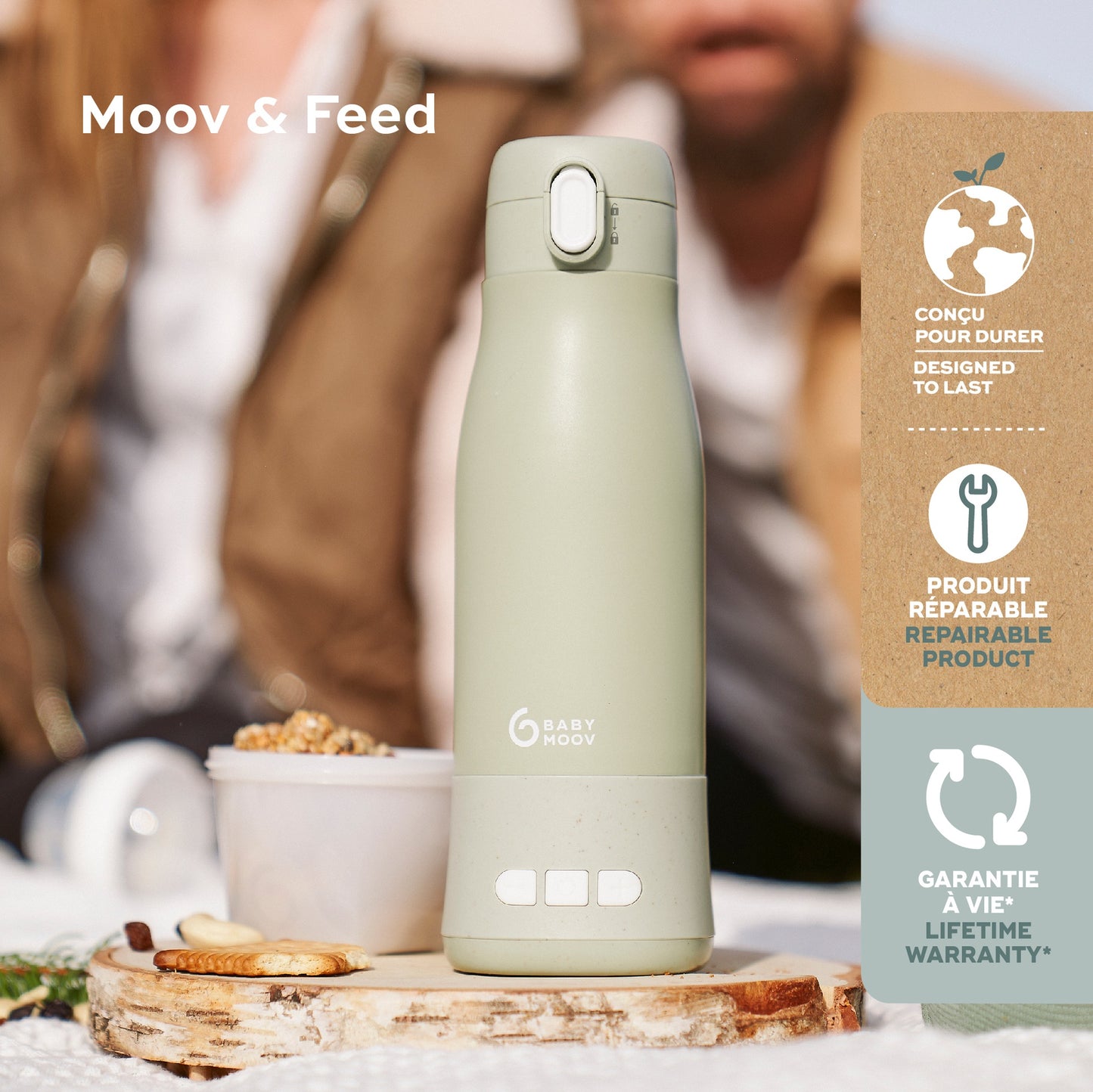 Babymoov Flesverwarmer Moov & Feed Sage