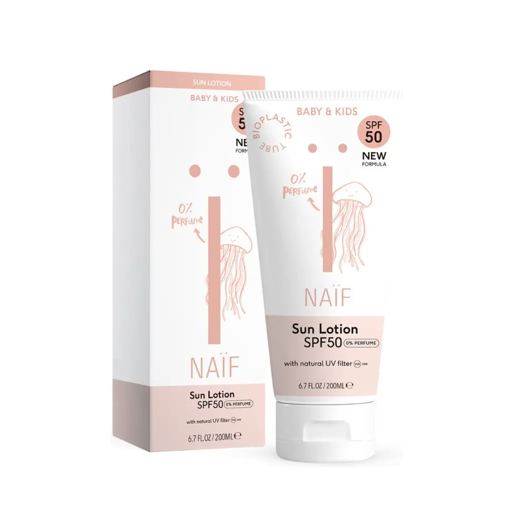 Zonnelotion, SPF50, parfumvrij, Baby en kids, Naïf, 200ml