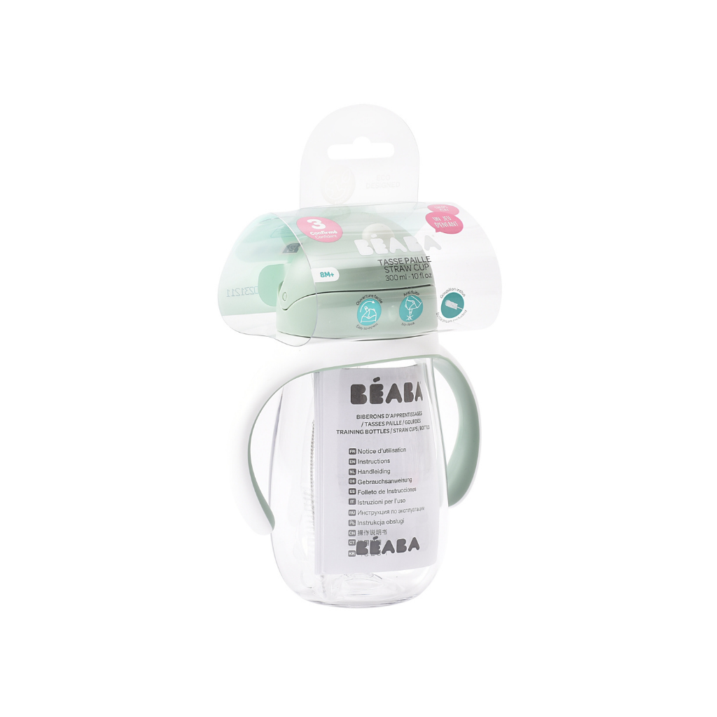 Béaba Gourde avec paille 300 ml Sage Green