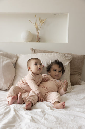 Feetje Pyjama Wafel Vieux Rose Mélange