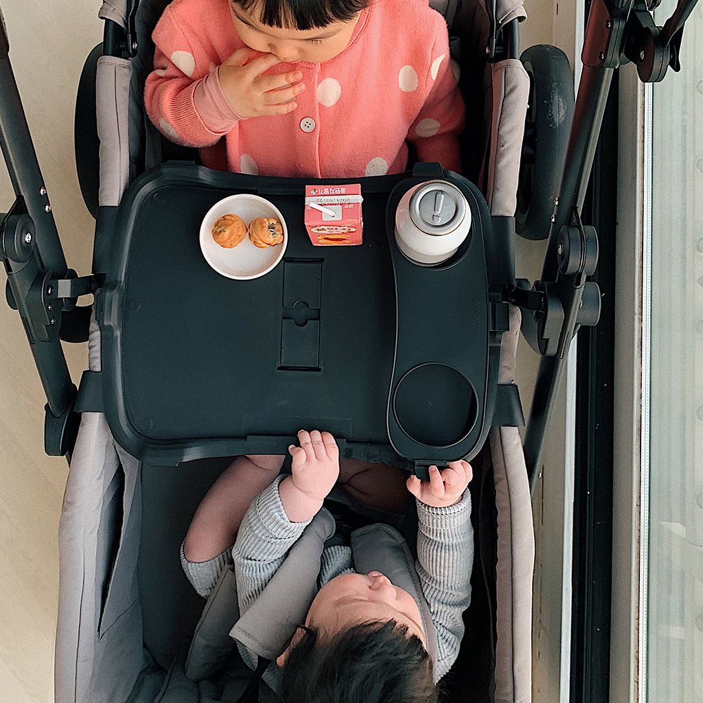 Pronto Stroller bolderkar sand beige + zonnesherm + tray + organizer + opberghoes