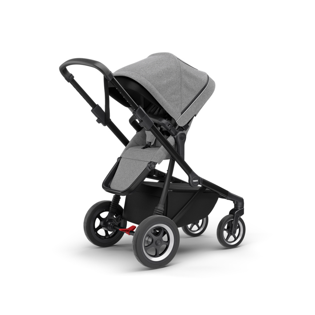 Thule Poussette Sleek Grey melange on black