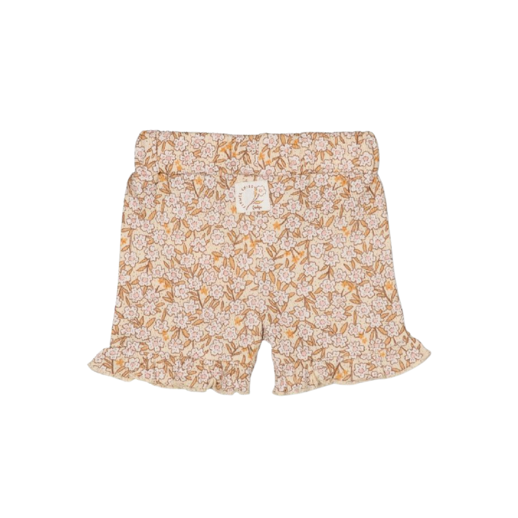 Feetje Short AOP - Flower Field m 80 Cream Meisjes