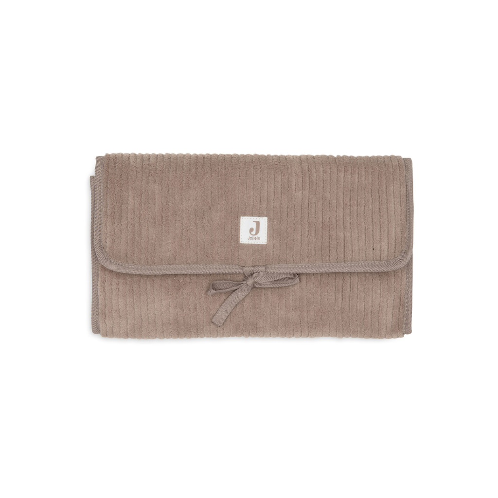 Jollein Matelas à langer avec poches de rangement Cloudy Rib Milky Coffee