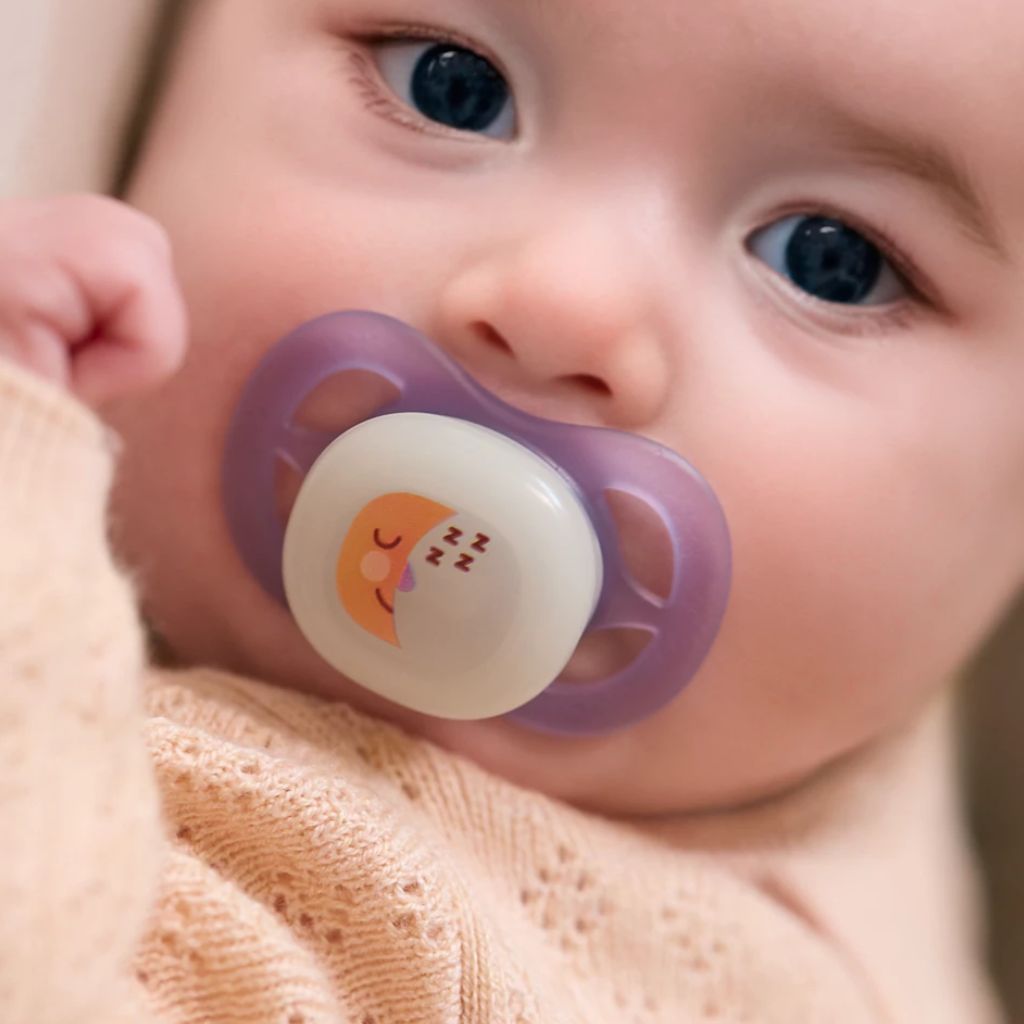 Philips AVENT Fopspeen + 0 maanden Ultra Start Night Mix munt/blauw, lila/perzik - 2 stuks