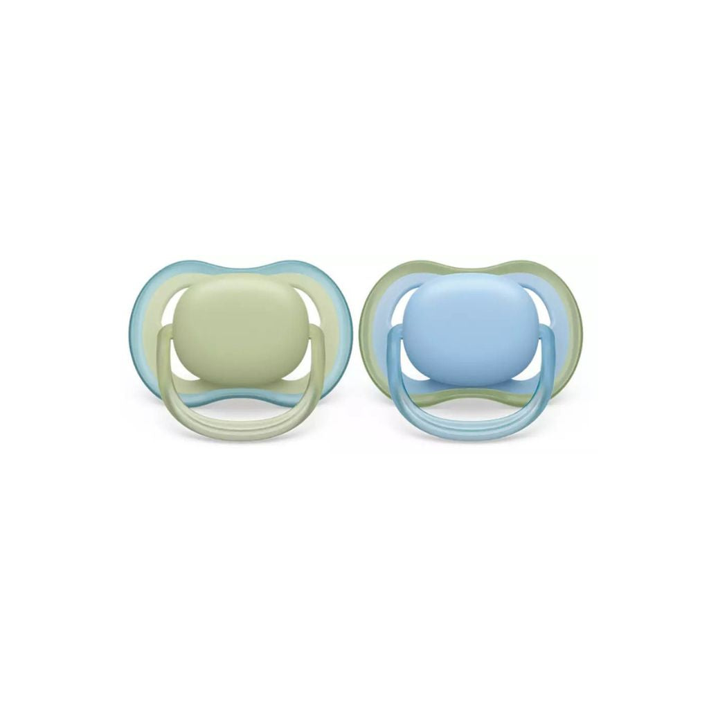 Philips AVENT Fopspeen 0 - 6 maanden Ultra Air pistache, blauw - 2 stuks