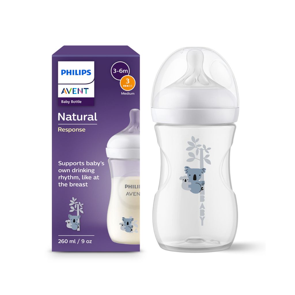 Philips AVENT Zuigfles Natural Response Koala transparant 260 ml