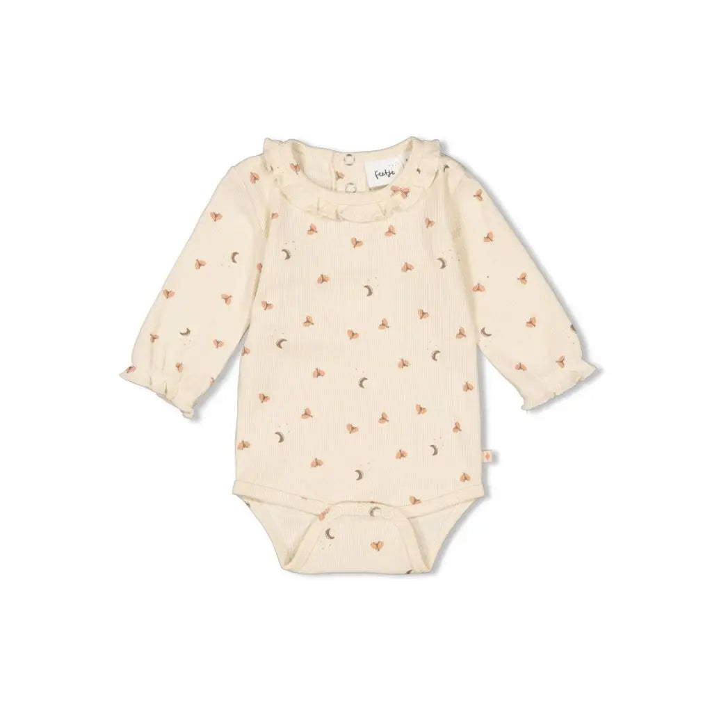 Feetje Romper rib Dancing In The Moonlight Offwhite