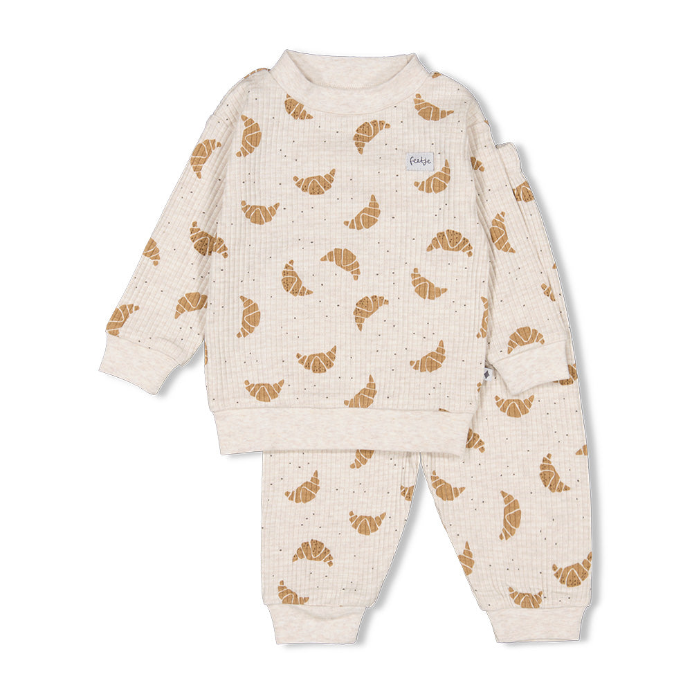 Feetje Pyjama 2 pièces Croissant Twinning Champagne Enfant