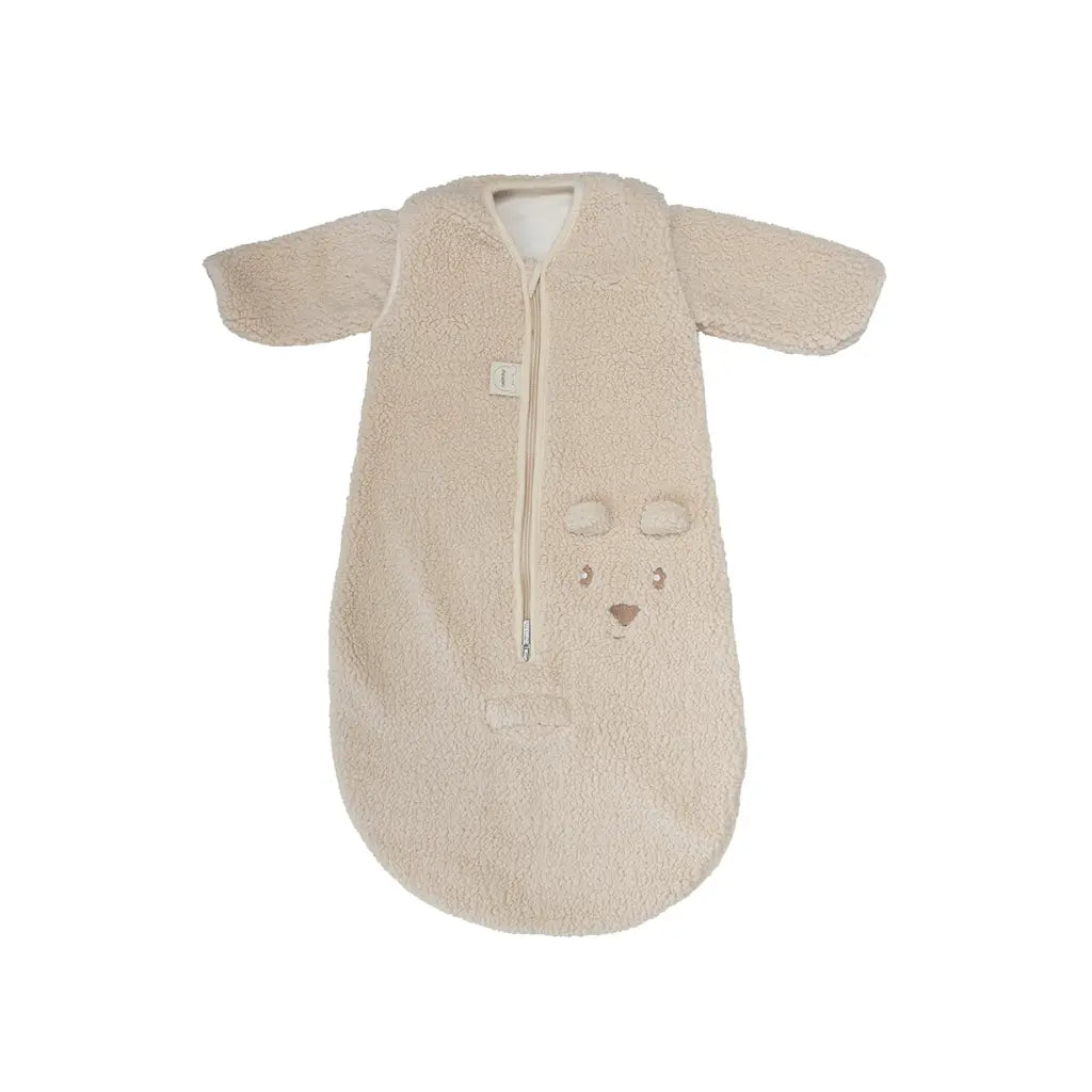 Pericles Sac de couchage avec manches amovibles Bear Creme 70 cm