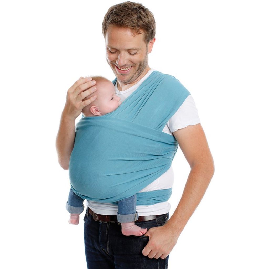 Draagdoek, Tricot-Slen Cool, rekbaar, 540cm, aqua sea blue, babylonia.